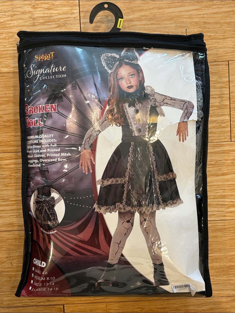 Spirit Broken Doll Costume, Size Medium (8-10)